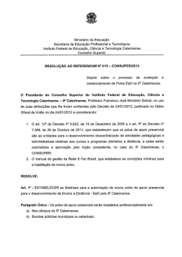 avaliacao e credenciamento polos ead no ifc