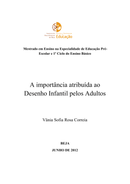Estudo - A importancia atribuida ao desenho infantil pelos adult