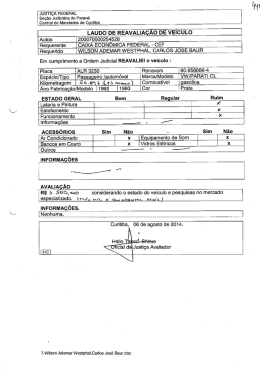 laudo de avalia&ccedil;&atilde;o