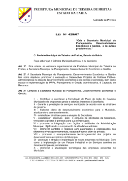 Lei 429.2007 Cria Secretaria Municipal de Planejamento