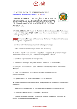 lei sobre atualiza&ccedil;&atilde;o funcional e organiza&ccedil;&atilde;o da - Ol&iacute;mpia-SP
