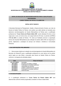prefeitura municipal de palmas secretaria de planejamento, gest&atilde;o