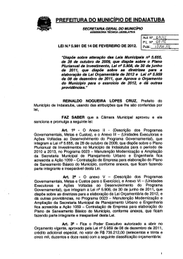 PREFEITURA DO MUNICÍPIO DE INDAIATUBA