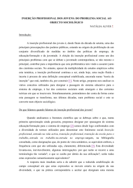 Inser&ccedil;&atilde;o profissional dos jovens - Universidade Federal Fluminense