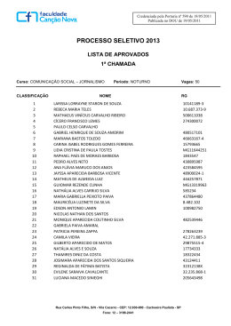 LISTA DE APROVADOS 1-¬ CHAMADA