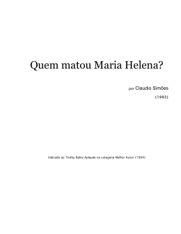 Quem matou Maria Helena?