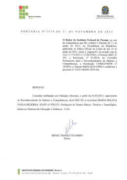PORTARIA N"i579 DE 21 DE NOVEMBRO DE 2014