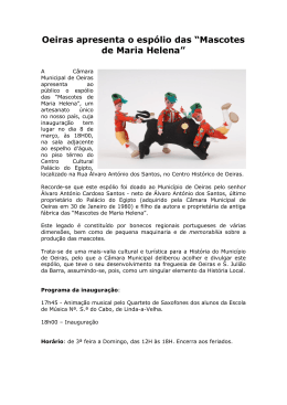 Oeiras apresenta o espólio das “Mascotes de Maria Helena”
