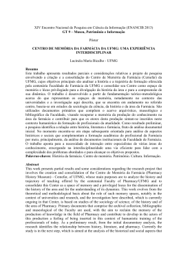 GT 9 &ndash; Museu, Patrim&ocirc;nio e Informa&ccedil;&atilde;o P&ocirc;ster