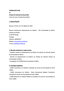 Arnaldo Rui Azevedo Sousa Melo Professor Auxiliar