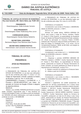 20 - Tribunal de Justiça de Rondônia