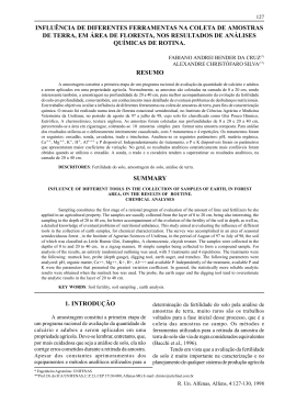 INFLU&Ecirc;NCIA DE DIFERENTES FERRAMENTAS NA