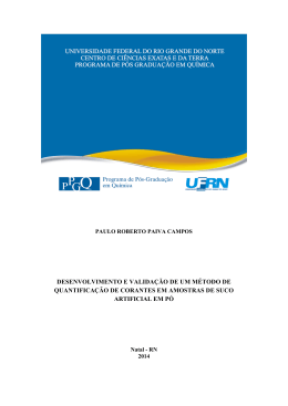 DESENVOLVIMENTO E VALIDA&Ccedil;&Atilde;O DE UM M&Eacute;TODO DE