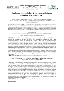 Analise do solo no lix&atilde;o e &aacute;reas circunvizinhas no