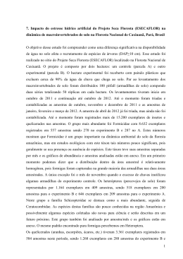 1 7. Impacto do estresse hídrico artificial do Projeto Seca Floresta