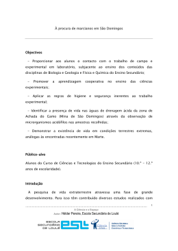 &Agrave; procura de Marcianos em S&atilde;o Domingos