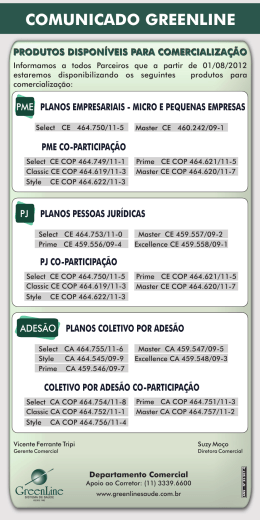 COMUNICADO GREENLINE