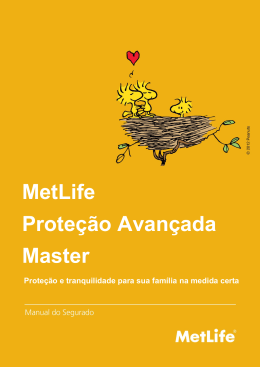 Manual MetLife Proteção Avançada Master