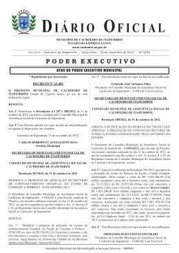 Di&aacute;rio Oficial N&ordm; 4.254 - 20 de Novembro (ter&ccedil;a-feira)
