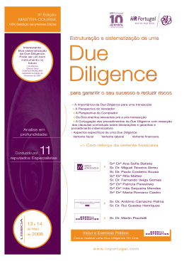 Due Diligence Due Diligence