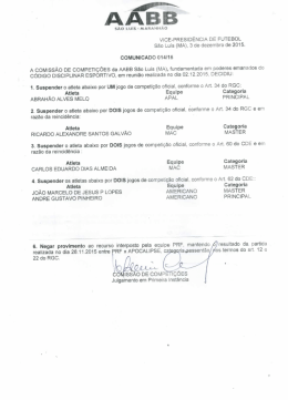 Resultado do julgamento