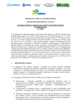 edital - Ci&ecirc;ncia sem fronteiras