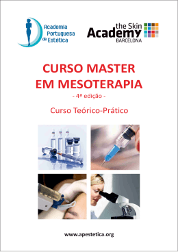 Flyer Curso Master Mesoterapia - Academia Portuguesa de Est&eacute;tica