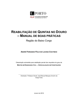 reabilita&ccedil;&atilde;o de quintas no douro &ndash; manual de boas pr&aacute;ticas