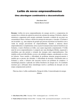 A 8-Leil&atilde;o de Novos Empreendimentos: Uma Abordagem