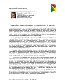 ARTIGOS TÉCNICOS - Associação Brasileira de Angus