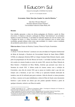 Exterm&iacute;nio: Muito Mais Que Zumbis Na Aula De Hist&oacute;ria