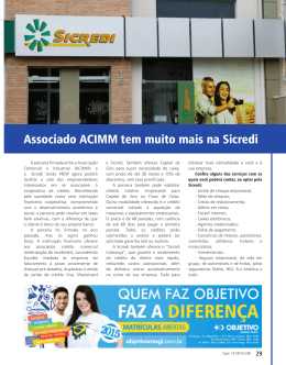 Associado ACIMM tem muito mais na Sicredi