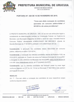 Torna sem efeito nomea&ccedil;&otilde;es do concurso p&uacute;blico