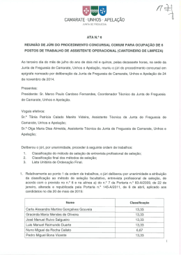 ATA N.º 6 - Junta de Freguesia da Camarate, Unhos e Apelação