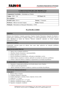 Introdu&ccedil;&atilde;o ao C&aacute;lculo