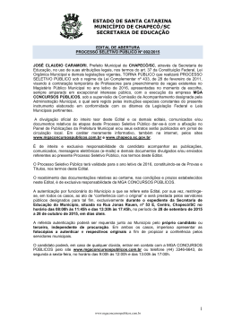 Edital de Abertura - MGA Concursos P&uacute;blicos