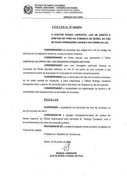 Portaria n. 103/2014 - Tribunal de Justiça de Santa Catarina