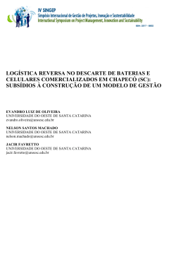 log&iacute;stica reversa no descarte de baterias e celulares