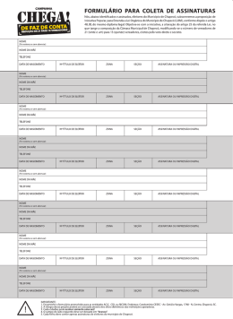 (`III&lsaquo;` ` ` FORMULARIO PARA COLETA DE ASSINATURAS