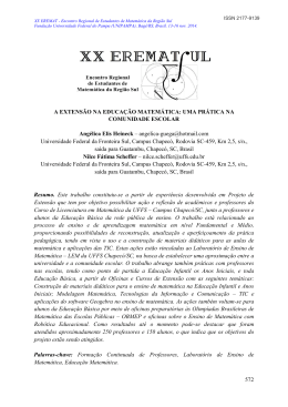 a extensão na educação matemática