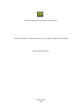 Escola da Magistratura do Estado do Rio de Janeiro Tutela