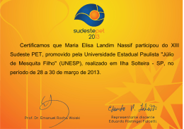 Certificamos que Maria Elisa Landim Nassif participou