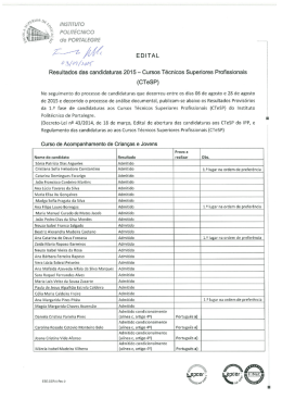 Resultados Provis&oacute;rios - Instituto Polit&eacute;cnico de Portalegre