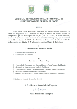ASSEMBLEIA DE FREGUESIA DA UNI&Atilde;O DE FREGUESIAS DE S