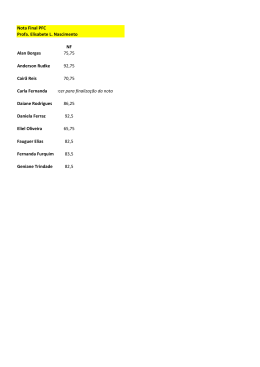 Nota Final PFC - Departamento de Engenharia Ambiental