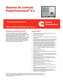 Sistema de controle PowerCommand 3.3
