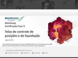 Workshop fase 5 Certifica&ccedil;&atilde;o - Integra&ccedil;&atilde;o das Clearings da