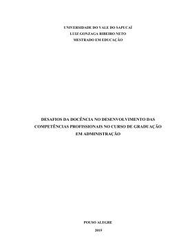 desafios da doc&ecirc;ncia no desenvolvimento das