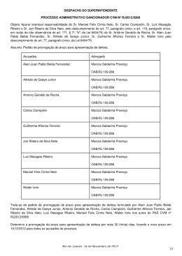Despacho no Processo RJ2012/8369