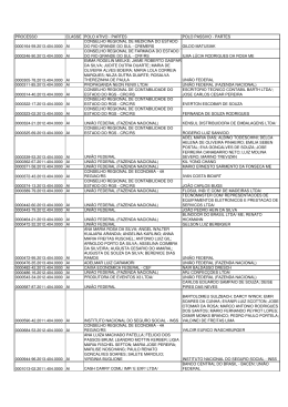 lista de processos elimináveis - Justiça Federal do Rio Grande do Sul